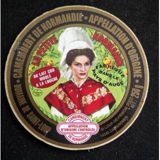 Dessus de boite de fromage Camembert de Normandie