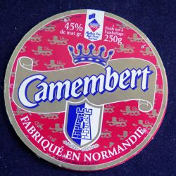 Dessus de boite de fromage Camembert