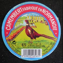Dessus de boite de fromage Camembert