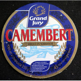 Dessus de boite de fromage Camembert