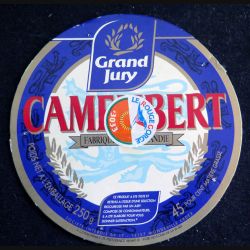 Dessus de boite de fromage Camembert