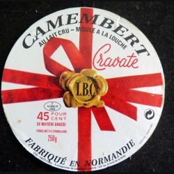 Dessus de boite de fromage Camembert