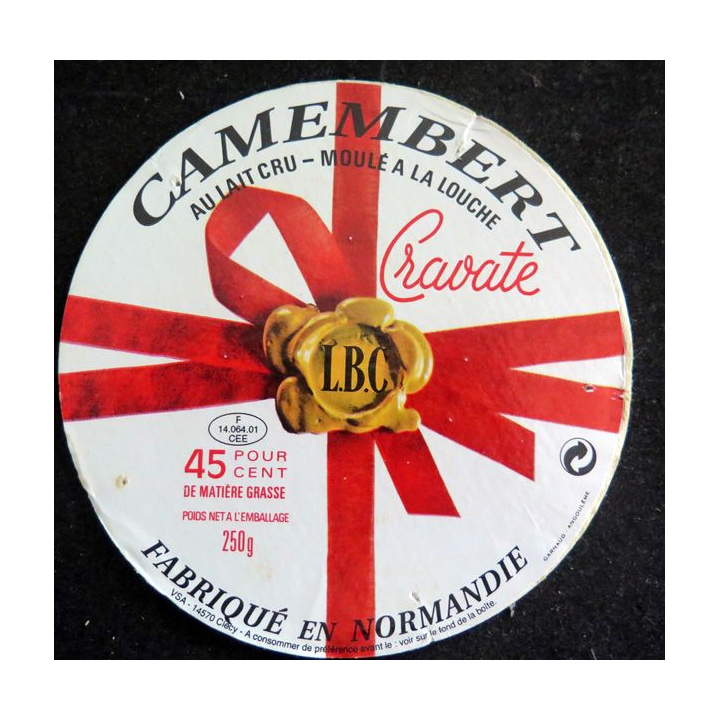Dessus de boite de fromage Camembert