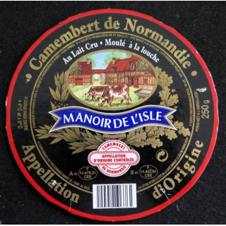Dessus de boite de fromage Camembert de Normandie