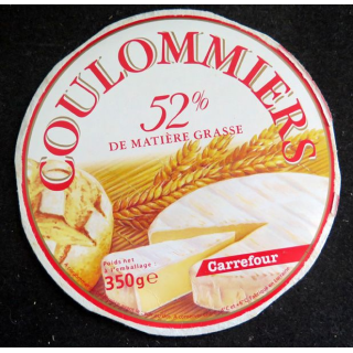 Dessus de boite de fromage Coulommiers