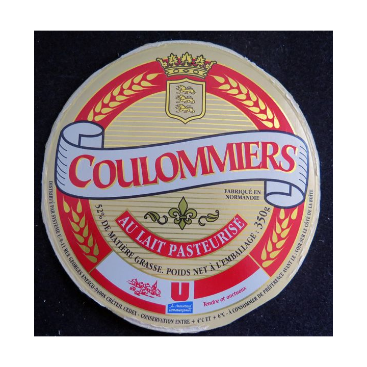 Dessus de boite de fromage Coulommiers