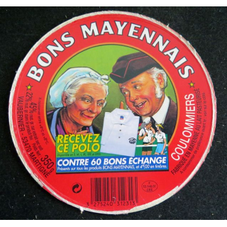 Dessus de boite de fromage Camembert Bons Mayennais