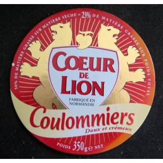 Dessus de boite de fromage Coeur de Lion