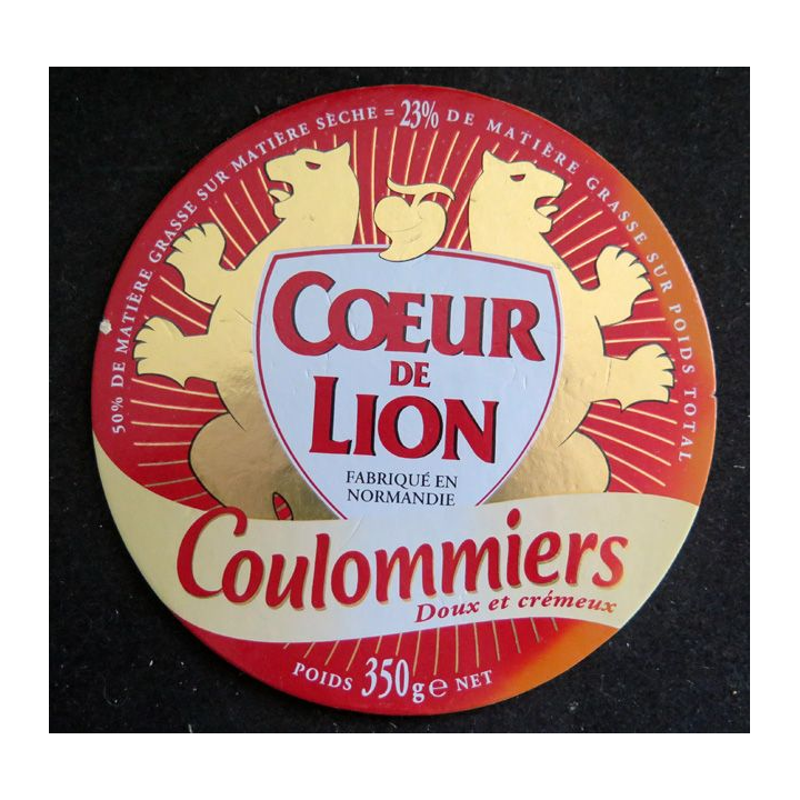 Dessus de boite de fromage Coeur de Lion