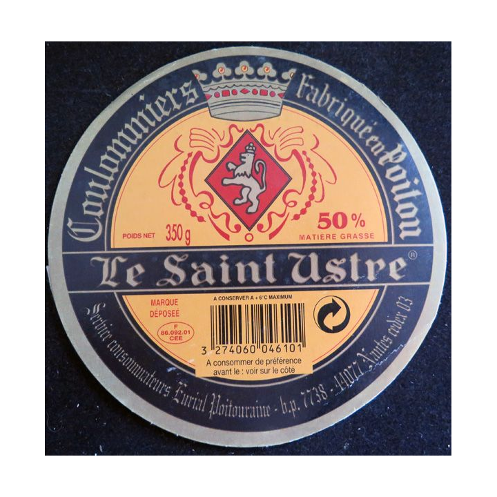 Dessus de boite de fromage Coulommiers Le Saint Astre