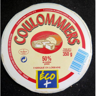 Dessus de boite de fromage Coulommiers