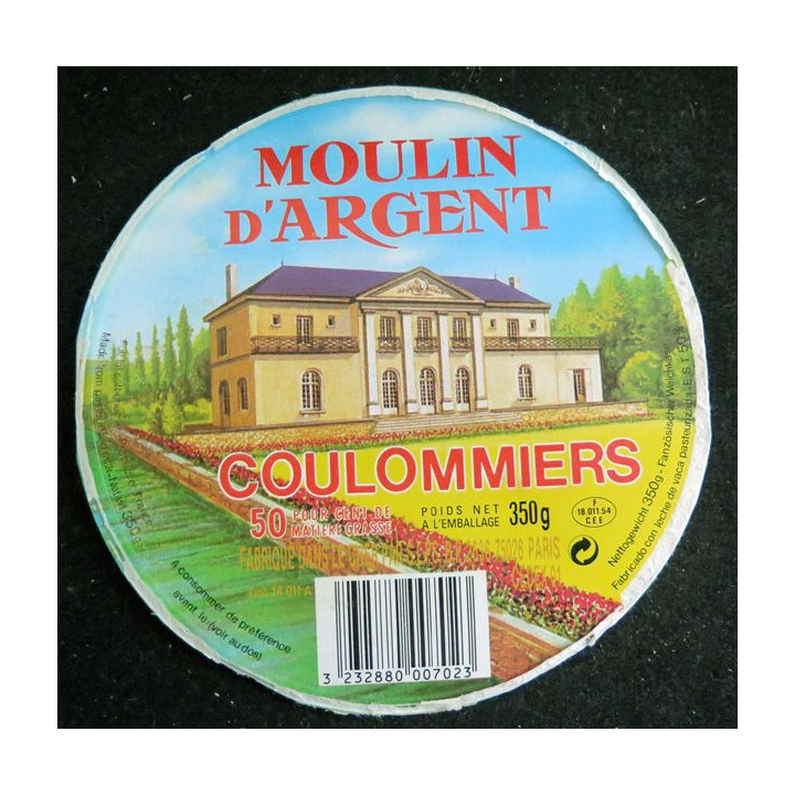 Dessus de boite de fromage Coulommiers Moulin d'Argent