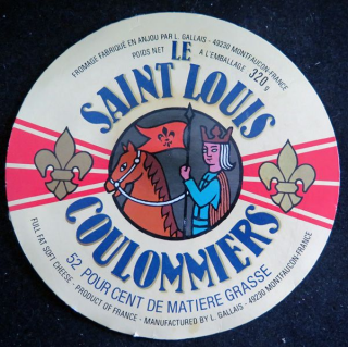 Dessus de boite de fromage Coulommiers Saint Louis