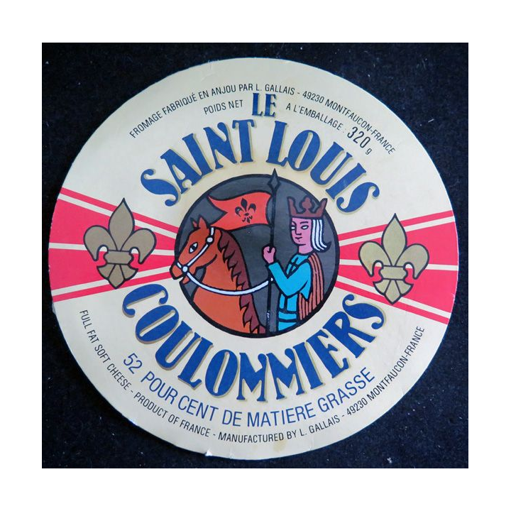 Dessus de boite de fromage Coulommiers Saint Louis