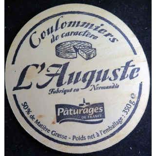 Dessus de boite de fromage Coulommiers L'Auguste