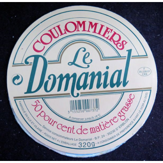 Dessus de boite de fromage Coulommiers Le Domanial
