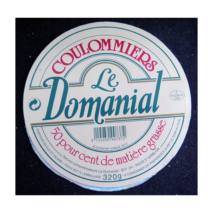 Dessus de boite de fromage Coulommiers Le Domanial