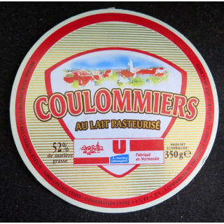 Dessus de boite de fromage Coulommiers