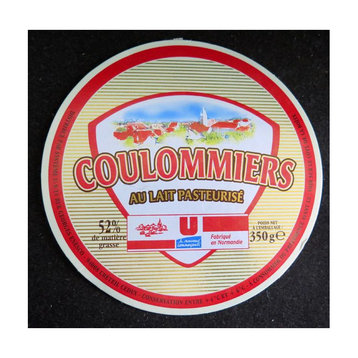 Dessus de boite de fromage Coulommiers