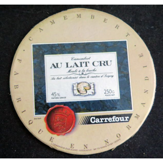 Dessus de boite de fromage Camembert