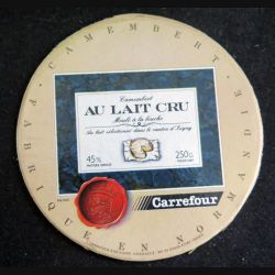 Dessus de boite de fromage Camembert