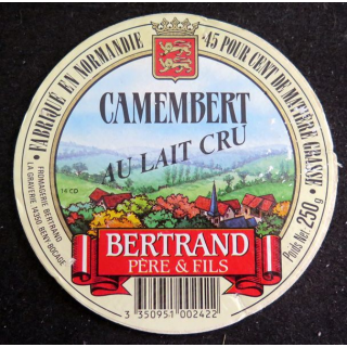 Dessus de boite de fromage Camembert