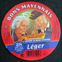Dessus de boite de fromage Camembert Bons Mayennais