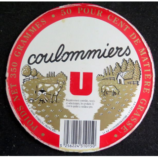 Dessus de boite de fromage Coulommiers