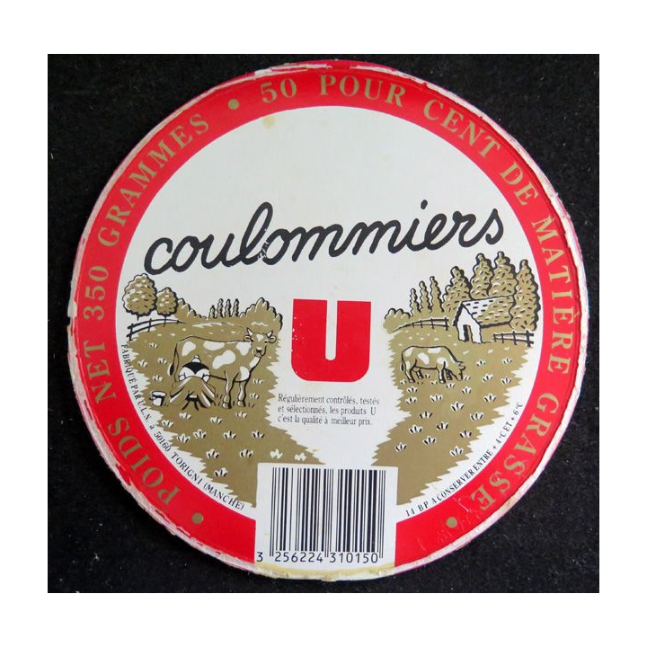 Dessus de boite de fromage Coulommiers