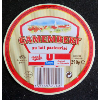 Dessus de boite de fromage Camembert