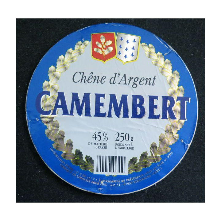 Dessus de boite de fromage Camembert