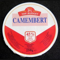 Dessus de boite de fromage Camembert
