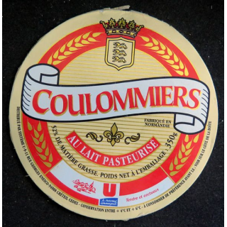 Dessus de boite de fromage Coulommiers