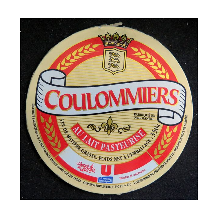 Dessus de boite de fromage Coulommiers