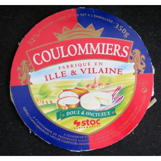 Dessus de boite de fromage Coulommiers