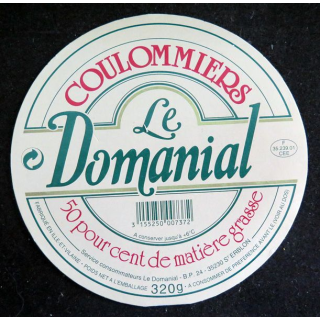 Dessus de boite de fromage Coulommiers Le Domanial