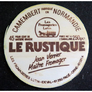 Dessus de boite de fromage Camembert Le Rustique