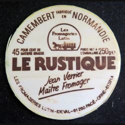 Dessus de boite de fromage Camembert Le Rustique