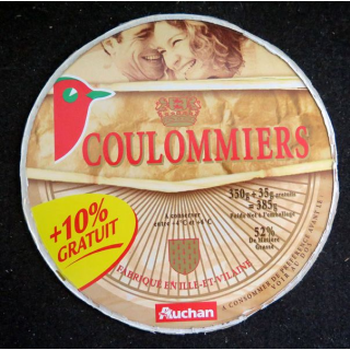 Dessus de boite de fromage Coulommiers