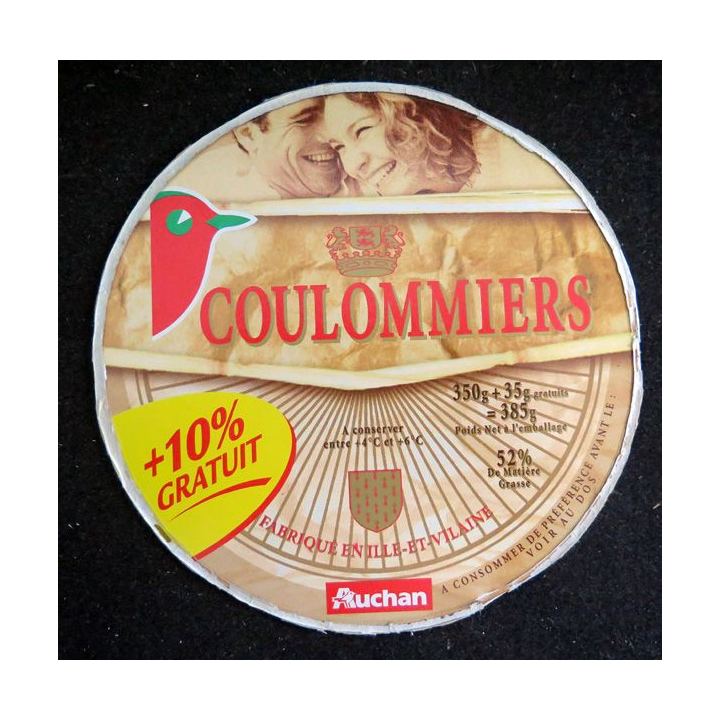 Dessus de boite de fromage Coulommiers
