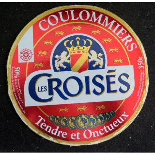 Dessus de boite de fromage Coulommiers Les Croisés