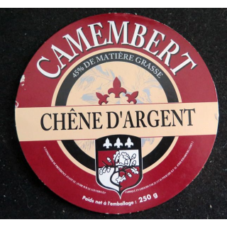 Dessus de boite de fromage Camembert Chêne d'Argent
