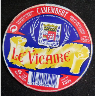 Dessus de boite de fromage Camembert Le Vicaire