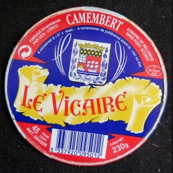 Dessus de boite de fromage Camembert Le Vicaire