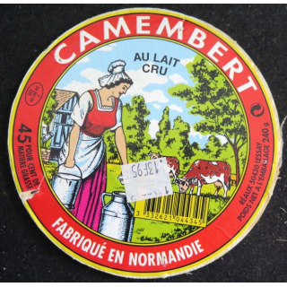 Dessus de boite de fromage Camembert