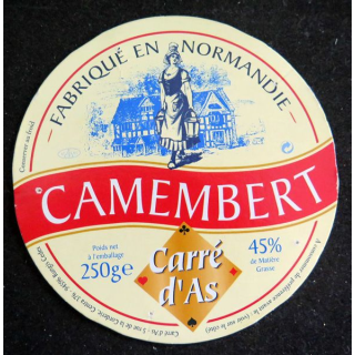 Dessus de boite de fromage Camembert
