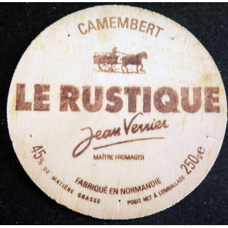 Dessus de boite de fromage Camembert Le Rustique