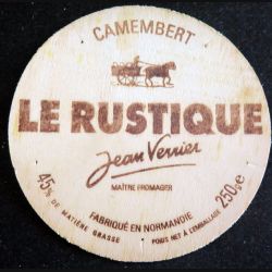 Dessus de boite de fromage Camembert Le Rustique