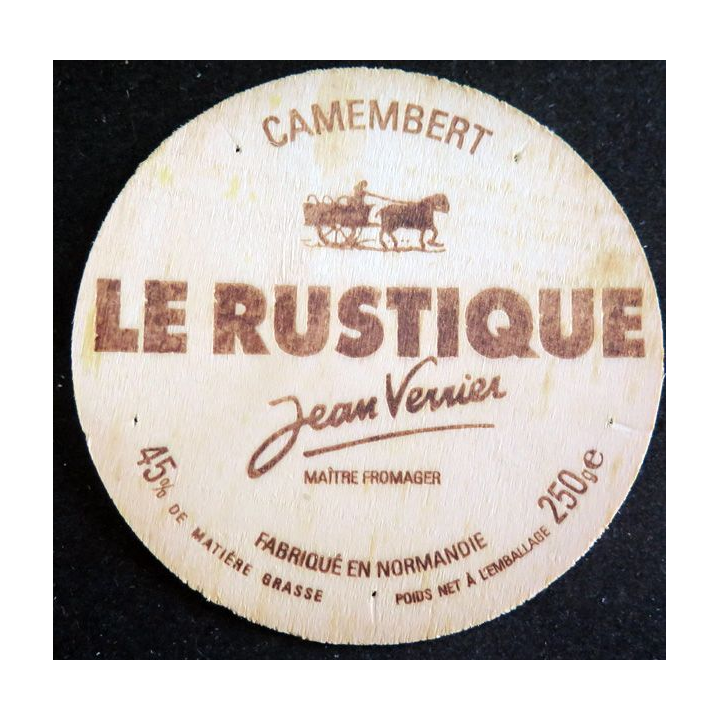Dessus de boite de fromage Camembert Le Rustique