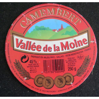 Dessus de boite de fromage Camembert Bridel